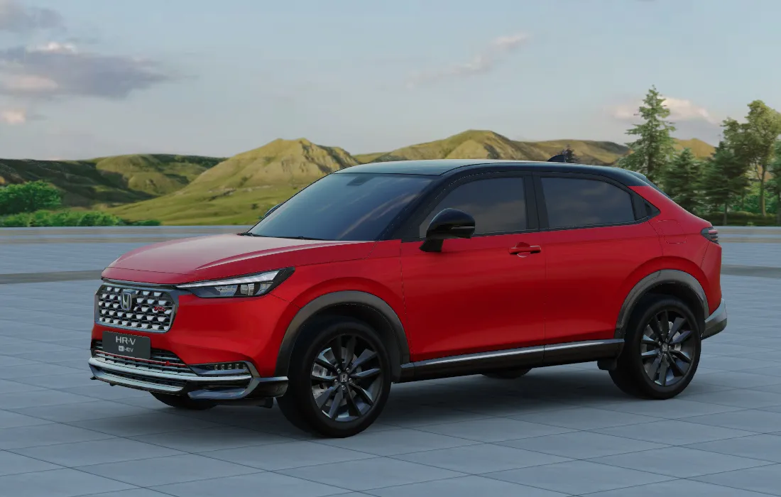 Honda HRV warna-Ignite Red Metallic Two Tone (Type RS)