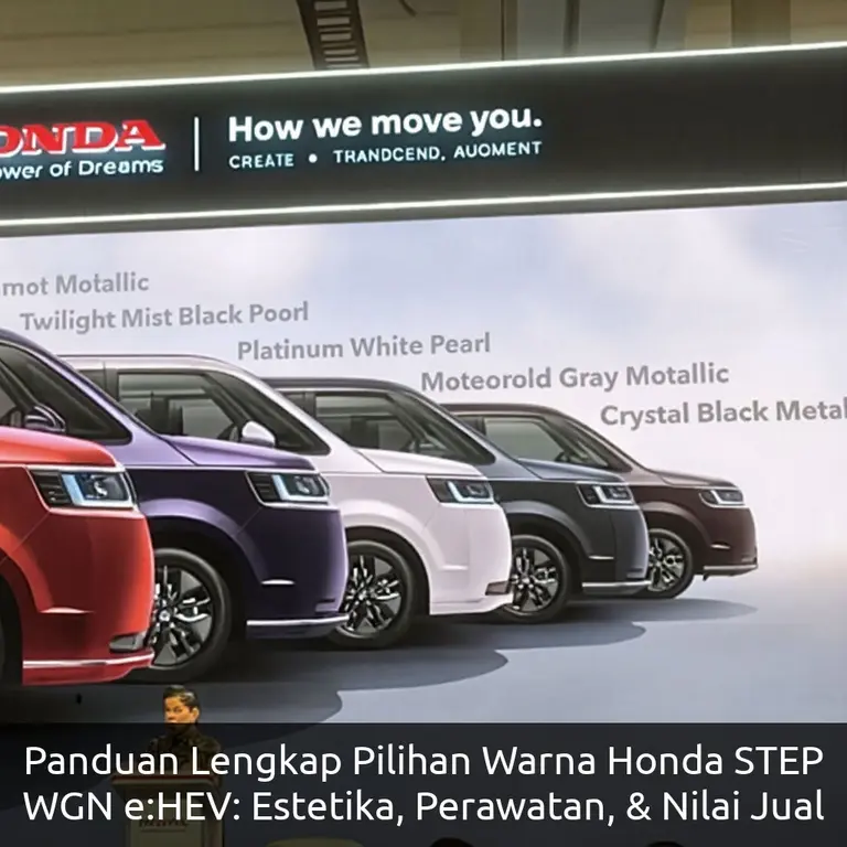 Panduan Lengkap Pilihan Warna Honda STEP WGN e:HEV: Estetika, Perawatan, & Nilai Jual