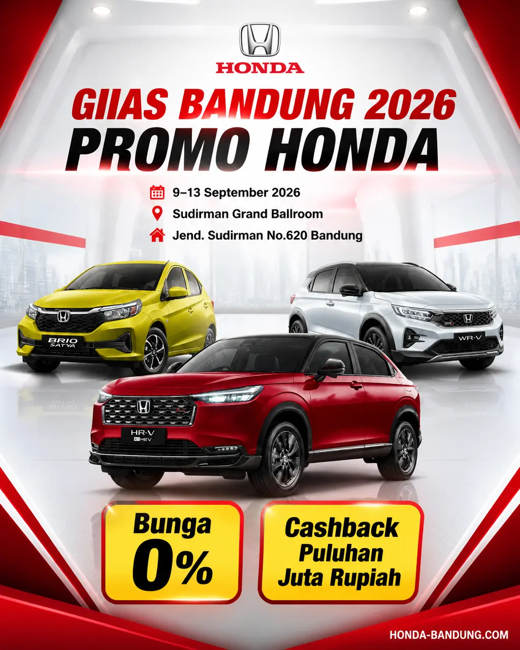 Promo Honda GIIAS Bandung 2026: Kesempatan Emas Punya Mobil Baru dengan DP Ringan!