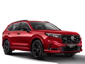 Mobil SUV Honda CR-V warna merah.