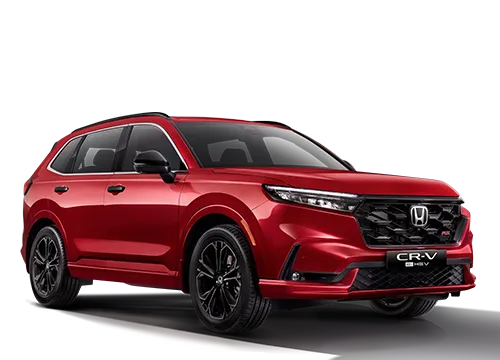 Mobil SUV Honda CR-V warna merah.